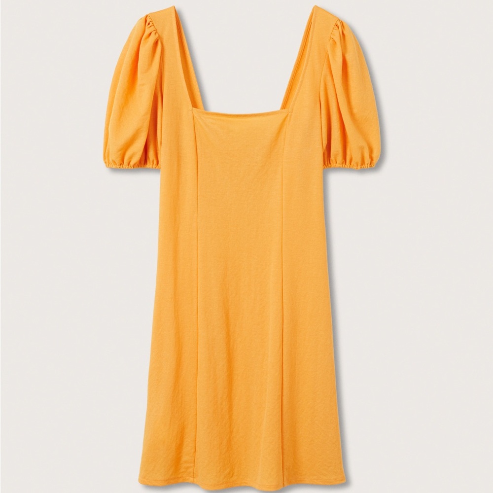 MANGO- Flowing dress with balloon sleeves - Picture 5 of 7